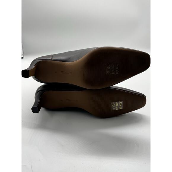 NWOB Madewell The Dimes Chelsea Boots Dark Carob Brown Leather Size 9 - Picture 11 of 12